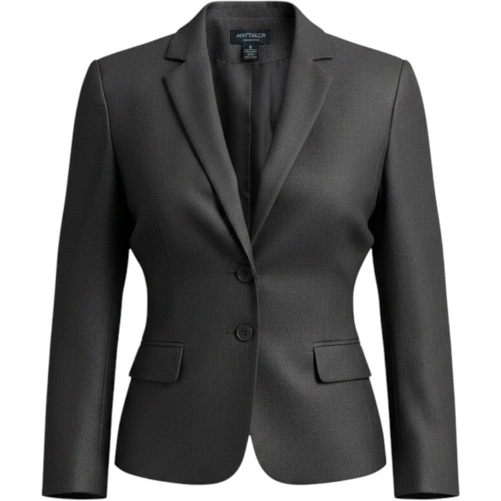 Ann Taylor Blazer 4 Blue Chambray Button Stretch Professional Career Jacket